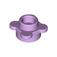 [New] Plate, Round 1 x 1 with Flower Edge (4 Knobs), Lavender. /Lego. Parts. 33291
